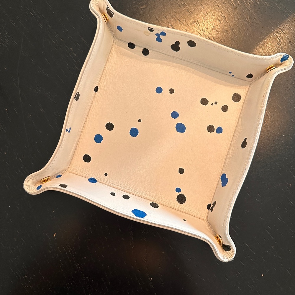 Clare V Cream Leather Catchall